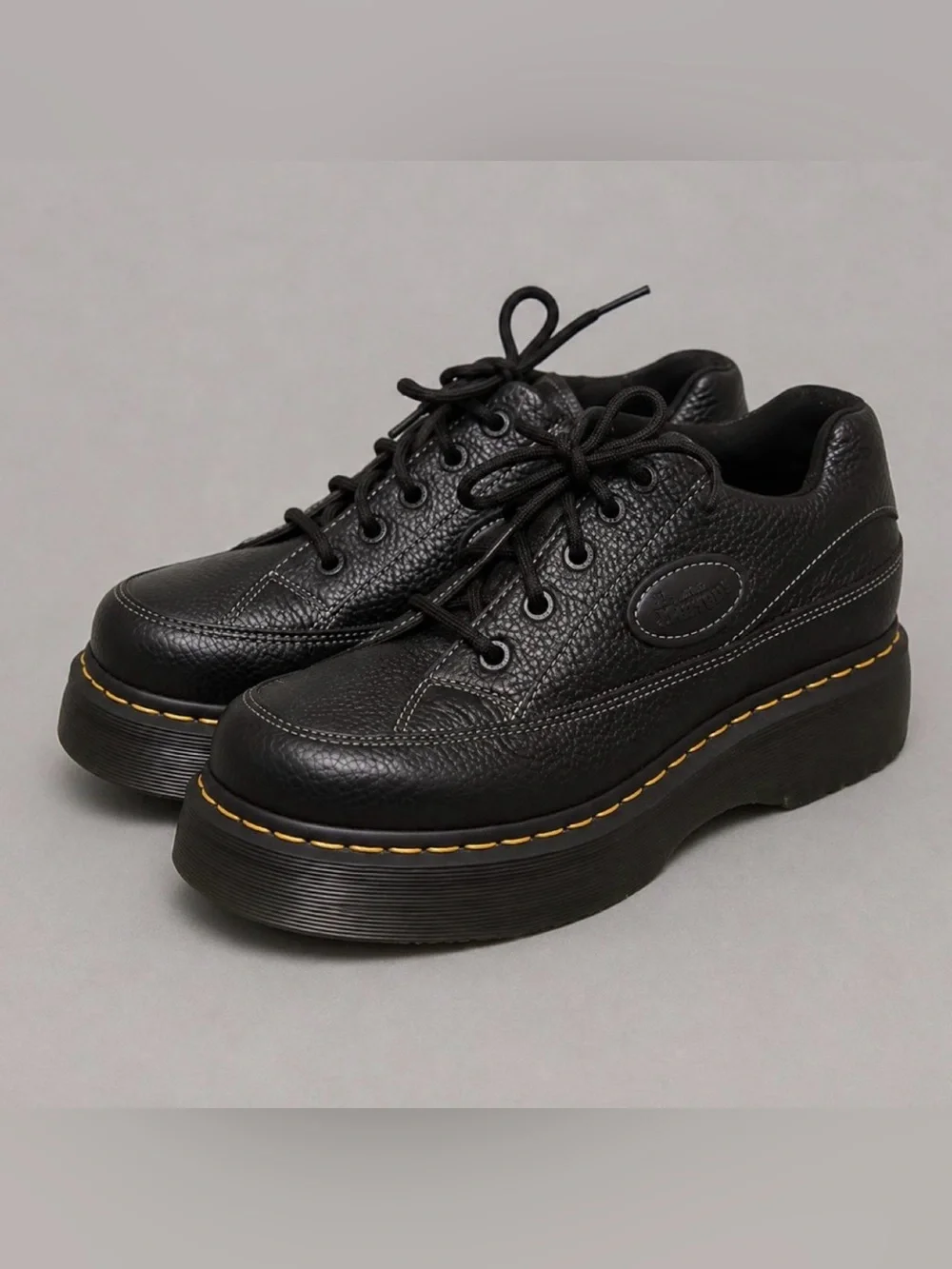 Dr. Martens Buzz 5-Eye Leather Platform Shoes